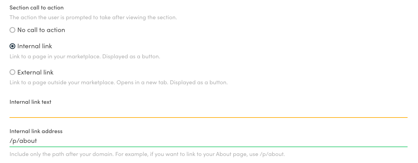 Adding a call to action